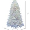 6.5′ Sparkle White Spruce Artificial Christmas Tree, Multi-Colored LED Lights